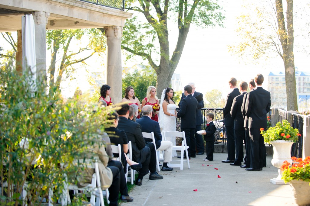 outdoor wedding lake michigan